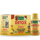 הבית הלבן Detox Apple Cider Vinegar Shots, Raw Unfiltered, On The Go (Detox, Pack of 6)