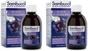 Sambucol Black Elderberry Syrup - Sambucus Elderberry Syrup, Black Elderberry נוזל, Immune Support, High Antioxidants, Gluten Free - פורמולה מקורית, 7.8 Fl Oz (Pack of 2)