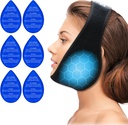 ZNÖCUETÖD חוכמה שיניים Ice Pack Face Head Wrap for wisdom Dentals Removal Toothache Pain Relief, TMJ, Jaw Ice for Face Oral Surgery, Dental Implant with 6 Reusable Hot Gel Packs