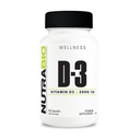 NutraBio ויטמין D (2000 IU), Immune Support - 90 קפסולות ירקות