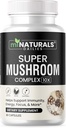 MINURALS Mushroom Complex קפסולת - אריה מאן, ריישי, Cordyceps, Chaga, טורקיה Tail, Maitake - תוסף נדלן גוף - 10 ב 1 1 1
