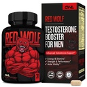 OnL Red Wolf Booster for Men - תוסף הגברים האולטימטיבי עבור High Potency Endurance, Energy & Power - טסטוסטרון תוסף לגברים - w/Tongkat Ali Male Enhancement - 30 Ct
