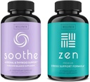 WellPath Zen Stress & הורמון תמיכה Bundle - Herbal Stress Relief & הורמונים מאזן תוספי - 60 Cts כל אחד