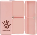 The NatureTouch Pill מארגנת, 7 השוואתיות גלולת גלולות לנשים וגברים, Portable Folding Pill Dispenser with Dual Lid for Pills/Vitamin/Fish Oil/Supplements - Pink Box