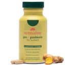 Smaine Super Powered Prebiotic + Probiotic לנשים, יעיל 3-in-1 Multi-Action Formula to Nourish Gut Health, Soothe IBS, תמיכה ב- Bloat Relief & Immunity Boost, קלינית-Studied (60 ct)