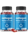 NutraChamps Collagen Boosting Gummies, Collagen Boostermy for Natural Collagen הפקה, טבעוני Pectin תוספי Chews for Women & Men, 60 חניכיים Peach (Pack of 2)