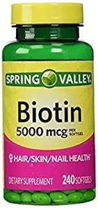 עמק האביב - ביוטין 5000 מ"ג, 240 Softgels על ידי עמק האביב