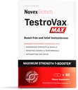 Novex Biotech TestroVax MAX - יומית טסטוסטרון Multivitamin - תוספי תזונה עבור Boosting טסטוסטרון ולהגדיל כוח, 60 Cttttttx
