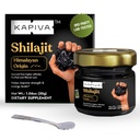 Kapiva 100% טהור ההימלאיה Shilajit Resin (30gm), עוצמה גבוהה עבור גברים ונשים; 120 משרתים של 250 מ"ג | 80+ מינרלים Trace, עד 70% Fulvic Acid | אנרגיה טבעית & Immune Support