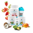 כן, אתה יכול! Detox Plus Kit, Daily Cleanse Pure סיבים טהורים החלפת Meal, Mix, Shake Booster ותוסף, Body ניקוי Kit for Women, Daily System ניקויse - Strawberry, Aloe Vera מנגו