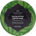 Svasthya Body & Mind Eucalyptus Vapor Rub - Opens Nasal Passages & Moisturating the Skin, Cough, Stuffy Nose & Community Relief, שמן זית, Beeswax, Lavender, Rosemary - Made in the USA, 2oz
