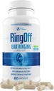 Ring Off (60 Caps) - Tinnitus הקלה לרינג אוזניים, Clear Tinnitus Quieting Ear Ringing Relief & Re Storage Inner Peace, Genekgo Biloba, Zinc Picolinate & More - תמיכה יעילה בבריאות שמיעה (1)