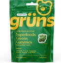 Gruns Sugar Free Super Greens Gummy Bears - אורגני Spirulina ו Chlorella, Prebiotics for Digestive Health, 20 + ויטמינים ומינרלים, הסתגלות - 3 sachets - 24 חניכיים