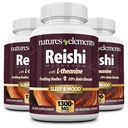 Reishi Mushroom - 10:1 ריכוז - 1000 מ"ג - 60 טבליות - חבילה של 3 - Immune Support - Vegetarian Safe - Gluten Free - Ganoderma Lucidum