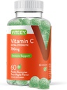 Viteey Chewable ויטמין C Gummies למבוגרים - 700 מ"ג תוספת כוח תוספת תוספת תוספת תוספת תוספת תוספת תוספת תוספת תוספת תוספת תוספת תוספת תוספת תוסף - טבעוני, גלטן חינם - 60 הרוזן