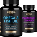Magnesium Complex and אומגה 3 Fish Oil - Magnesium Citrate 500MG - שמן דגים 2000 מ"ג, 800 מ"ג EPA ו 600 מ"ג DHA - הרפיה שרירים, שינה ואנרגיה, בריאות העצם, המוח והלב