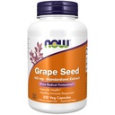 תוספי מזון עכשיו, Grape Seed 100 מ"ג - תמצית סטנדרטית, תמצית גבוהה ריכוז עם מינימום של 90% פוליפנולים, עם ויטמין C, 200 Veg כמוסות