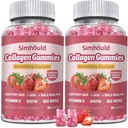 2 חבילות טבעוניות 2500Mg Collagen Gummies לנשים אנטי Aging, Skin, Hair Nails, Collagen Types 1 ו 3, Biotin, Sea Mos for Men - סוכר חינם, non-GMO, 120 Counts Collagen Gummies
