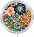 Pill Case, Sweet Travel Pill Box for Purse, Moisture Proof Small Medicine Holder, Portable Pocket Medicine מארגנת Dispenser to Hold ויטמינים, Cod Liver Oil, תוספים, Mandala Flower Holder