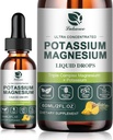 Potassium Magnesium תוסף נוזל w/Triple Complex Magnesium Glycinate & Potassium Plus אומגה 3, Sea Moss, Black Seed, D3K2 & Calcium for Zzz, Leg Cramps & השרירים-4 FL OZ Drop Drop Fall