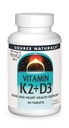 מקור טבעי ויטמין K2 + D3 Bone & Heart Health Complex - 400 IU ויטמין D3 & 100 mcg ויטמין K2 (MK-7) עם Calcium - 60 טבליות