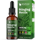 Sting Nettle Root Extracts 2000mg (Urtica dioica L) Herbal תוספת Absorbs טוב יותר מאשר קפסולות, 1 חודש אספקה, 84 משרתים, אלכוהול חינם Tincture - 2 Oz, Pack של 1 1 1 1