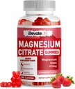 Magnesium Citrate Gummies 420 מ"ג עבור משרת - 90 חניכיים טבעוניות - מקדם רגיעה בריאה, שריר, עצמות, אנרגיה תמיכה (90 Strawberry חניכיים)