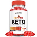 Justified Laboratories Ignite Keto ACV Gummies Advanced 1000MG Ignite Ketomies פורמולה Apple Cider Vinegar פורמולה עם אבקת מיץ Pomegranate B12 טבעוני non GMO 60mys