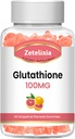 2 Pack Glutathione Collagen Gummies, Collagen Gummies עם ויטמין C, Glutathione תוספת לנשים, שיער עור נושר שרירים ופרק, אנטי-Aging, טבעוני, סוכר חינם, Grape פירות Flavor, 120 ספירה