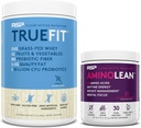 RSP NUTRITION AminoLean Pre Workout אנרגיה (BlackBerry Pomegranate 30 משרתים) עם אבקת חלבון TrueFit (Vanilla 2 LB)