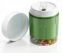 ארגן גלולות גדול, Daily Pill Dispenser בקבוקים עם 7 השוואתים גדולים, Jumbo Pill Box, Pill Storage Container for ויטמין, Fish Oil, Medicine Supplement, Easy Turn Lid עם התווית המצורפת, גרין