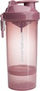 Smartshake O2GO One פלסטיק חלבון Shaker 800 מ"ל | 27 oz - Leakהוכחה Screw-on Lid - BPA Free - Unisex - Deep Rose