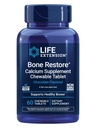Life Extensionעצמות להחזיר את Calcium תוסף Chewable Tablets, תוסף בריאות העצם, Calcium, ויטמין D, מינרלים, Gluten Free, non-GMO, 60 טבליות