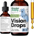 Forever Puppy Vision Supplements for Dogs - Eye Tincture w/Bilberry & Eyebright Herb - All Breeds & Sizes - מוצרי מזון נוזלי עבור תמיכה ראייה וקלילות עיניים - סוכר ואלכוהול חינם - 2 ozeds & גודל - 2 oz