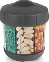 Mossime אקסטרה גדול גלולות ארגן עם TPU Soft Lid, Easy Open Pill Dispenser רפואה מארגנת, 1 חודש נסיעה ויטמין תוסף גלולת גלולות, 7 השוואת תרופות המקרה מכיל