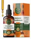HerBAMAMA Super Immune Mushroom תוסף - טבעוני 8-Mushroom Complex Band with Reishi, Lion's Mane, Cordyceps & Chaga Extract - Non-GMO, אלכוהול חופשי, סוכר ללא תחמושת טיפות, 56 ימים אספקת אספקה