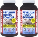 Yerba Prima Psyllium Husk אבקת 12 oz (Pack של 2) - תוספי סיבים טבעיים