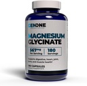 GenOne Magnesium Glycinate קפסולות - הגדלת Absorption לתמיכה העצם והמנטאלית - Gentle on Stomach 567 מ"ג ל- 180 - הרוזן