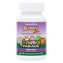 NaturesPlus Animal Parade AcidophiKidz, ברי פלפור - 90 טבליות Chewable, Animal-Shaped - Pack of 2 - עם Probiotics, FOS & Grape Seed - 180 מוחלט המשרתים