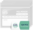 LivaClean 425 Pack שדרג את גלולת התלות לנסיעה - Pill Bags, Medicine Bag לנסיעה