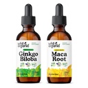 Wild & אורגני גינקו Biloba Tincture 2 fl oz & Maca Root Tincture 2