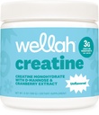 Wellah Creatine לנשים (50 משרתות, Unflavored) - Creatine Monohydrate with Dandelion & Cranberry לחלץ