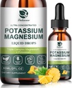 Potassium Magnesium תוסף נוזל w/Triple Complex Magnesium Glycinate & Potassium Plus אומגה 3, Sea Moss, Black Seed, D3K2 & Calcium for Zzz, Leg Cramps & השרירים-2 FL OZ Drop Drop Fall