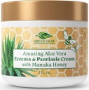 Manuka Honey Eczema Cream Moisturizing טיפול לtion עבור Psoriasis הקלה - Itchy, מייבש עור ראשי / Soothing Moisturizer for Baby, Kids, Adults - High Power Body & Face Cream 2oz