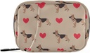 Pill Box German Shepherd Dog Heart 7 Day Pill Case Travel Pill Productionser Bag with Zipper Portable Weekly ויטמין Medicine תוסף Holder Pouch Bag