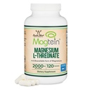 מגנזיום L Threonate, Magtein - NSF מוסמך - Sleep and Cognitive Support - High Absorption - Most Bioavailable Form of Magnesium - 2,000 מ"ג - 120 קפסולות