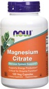Now Foods Magnesium Citrate 400 מיליגרם 120 קפסולות Veg (Pack of 2)