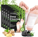 Tudiqe 50PCS Foot Pads, Pure Natural Bamboo ג'ינג'ר אבקת רגל אדפט עבור Foot Care, ג'ינג'ר רגל פאדס עבור שינה טובה יותר, Deep ניקוי Footches