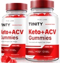 מעבדות rize (Pack of 2 Trinity Keto + ACV חניכיים עבור אובדן משקל מתקדם, Premium Keto Plus ACV Formula, All Natural Apple Cider Vinegar תוסף, חניכיים 500 מ"ג סקירה (120 חניכיים)