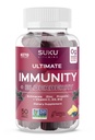 ויטמין SUKU - Immunity - Elderberry Echinacea ו Propolis חניכיים עבור תמיכה Immune, Easy to Chew - non GMO, Gluten Sugar חינם - Pomegranate Lime Flavored ויטמיניםmys, 50 הרוזן ספירה